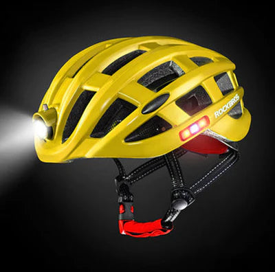 Casco con allarme luce di avviso per bicicletta